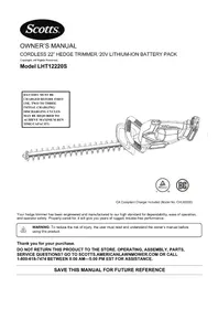 Notice Scotts LHT12220S Tondeuse à gazon