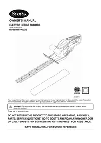 Notice Scotts HT10020S Tondeuse à gazon