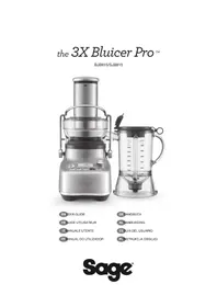 Notice SAGE THE 3X JUICER PRO SJB815 Extracteur de jus