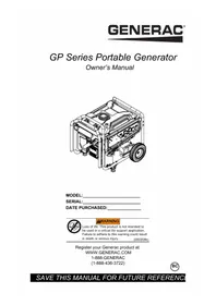 Notice Generac GP7500E Générateur