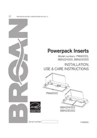 Notice BROAN BBN2243SS Basket