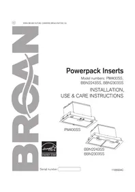 Notice BROAN BBN2303SS Basket