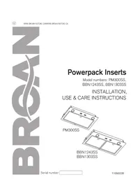 Notice BROAN BBN1303SS Basket