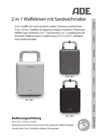 Notice ADE KG 2138 Gaufrier