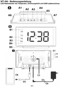 Notice TECHNOLINE WT 494 Radio-réveil