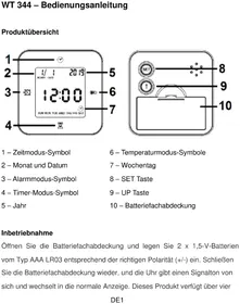 Notice TECHNOLINE WT 344 Radio-réveil
