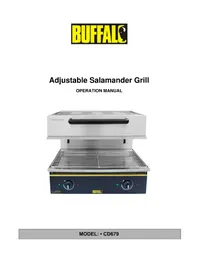 Notice BUFFALO CD679 Grillplaat