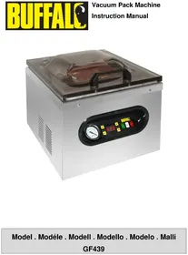 Notice BUFFALO GF439 Vacuümverpakkingsmachines