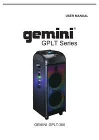 Notice GEMINI GPLT360 Luidspreker