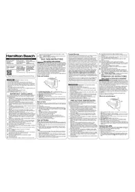 Notice HAMILTON BEACH 22996 Grille pain