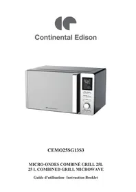 Notice CONTINENTAL EDISON CEMO25SG13S3 Microwaves