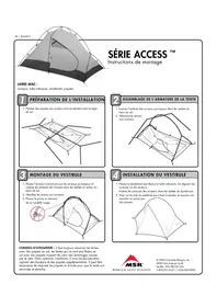 Notice MSR ACCESS 1 Tente