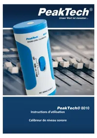 Notice PeakTech 8010 Sonomètres