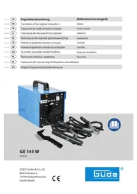 Notice Güde GE 145 W Svejsemaskine