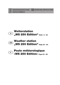Notice TECHNOLINE WS 250 Station Météo