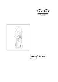 Notice Testboy TV 218 Multimeter