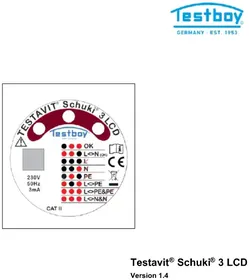 Notice Testboy TESTAVIT SCHUKI 3 LCD équipements de mesure