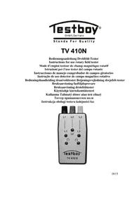 Notice Testboy TV 410N équipements de mesure