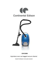 Notice CONTINENTAL EDISON CEVC35B2 Aspirateur
