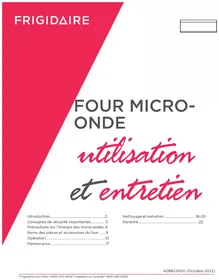 Notice FRIGIDAIRE GMOS1266AF Four à micro-ondes
