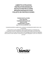 Notice Bimar HP119 Heating