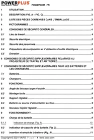 Notice PowerPlus POWDP8035 Éclairage
