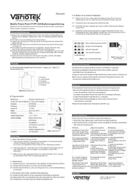Notice VarioTek VT-PP-320 Batterie