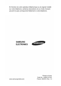 Notice SAMSUNG GT-E1252 Téléphone portable