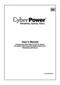 Notice CyberPower PR1500ELCDRTXL2U Uninterruptible power supply