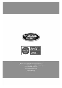 Notice Nostalgia COCA-COLA OFP501COKE Machine à popcorn