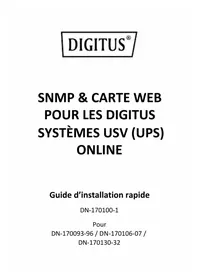 Notice Digitus DN-170100 Alimentation d'énergie non interruptible
