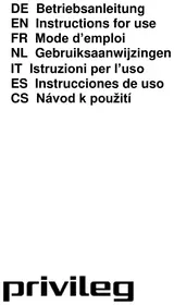 Notice PRIVILEG DGAH 67 LM X Afzuigkap