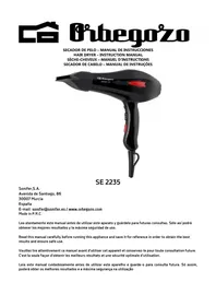 Notice Orbegozo SE 2235 Secador de cabelo