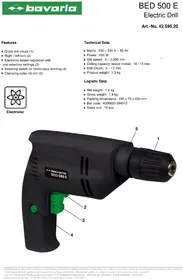 Notice Bavaria BED 500 E Perceuse