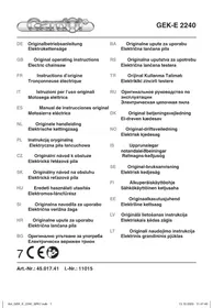 Notice Gardol GEK-E 2240 Sag