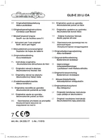 Notice Gardol GLB-E 20 LI OA Blåser