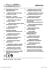 Notice Gardol GAM-E43LI Gressklipper