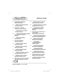 Notice Gardol GTR-E 51 R HW Gressklipper