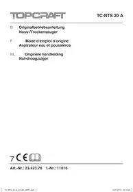 Notice TOP CRAFT TC-NTS 20 A Staubsauger