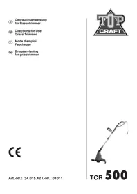 Notice TOP CRAFT TCR 500 Grasenschneider