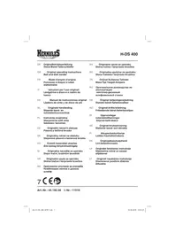 Notice Herkules H-DS 400 Bruska