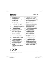 Notice Herkules H-BS 240 Bruska