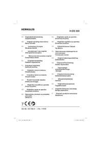 Notice Herkules H-DS 200 Bruska