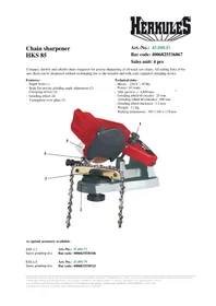 Notice Herkules HKS 85 Aiguisoir