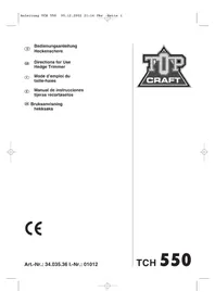 Notice TOP CRAFT TCH 550 Heckenscheren