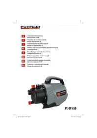 Notice Pattfield PE-GP 650 Pompe à eau