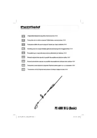 Notice Pattfield PE-AHH 18 LI BASIC Taille-haies