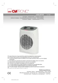 Notice CLATRONIC HL 3800 Radiateur électrique