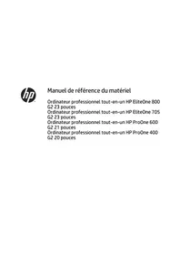 Notice HP ELITEONE 705 G2 Ordinateur de bureau