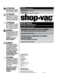 Notice Shop-Vac 5985000 Vacuum Cleaner